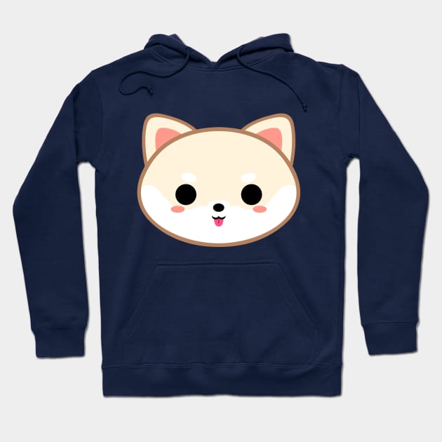 Cute Cream Shiba Inu Hoodie by alien3287